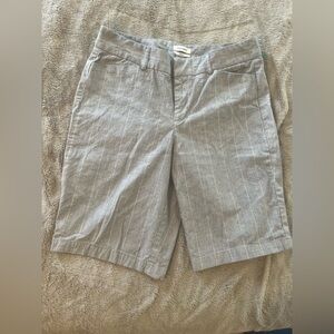 Dockers Gray Pinstripe Bermuda Shorts 11in inseam
